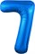 Шар (40''/102 см) Цифра Slim Синий №7  Agura 87994346 - фото 833