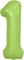 Шар (40''/102 см) Цифра Slim Фисташка Сатин №1  Agura 88024843 - фото 846
