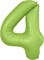 Шар (40''/102 см) Цифра Slim Фисташка Сатин №4  Agura 88024844 - фото 849