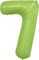 Шар (40''/102 см) Цифра Slim Фисташка Сатин №7  Agura 88026201 - фото 852