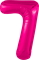 Шар (40''/102 см) Цифра Slim Фуксия Сатин №7  Agura 88026224 - фото 863
